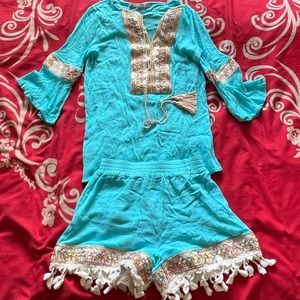 Matching Blouse and Shorts